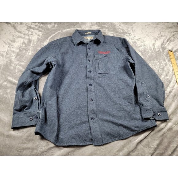 Duluth‎ Trading Flannel Shirt Jaspe Untucked Ridge thick Relaxed Fit Sz Large - Picture 1 of 6